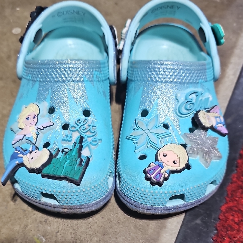 Disney Blue Sandals with Cartoon Charms